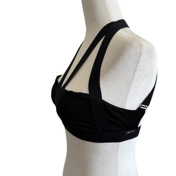 MICHI BRA BLACK M FELINE SPORTS BRA CUTOUT SEXY - Picture 10 of 12